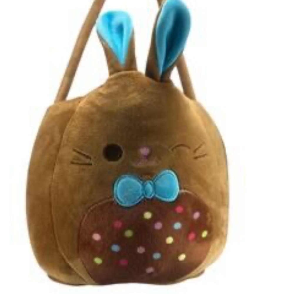 Squishmallows Original 12in Lancelot the Chocolate Bunny Egg Hunt Basket
